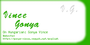 vince gonya business card